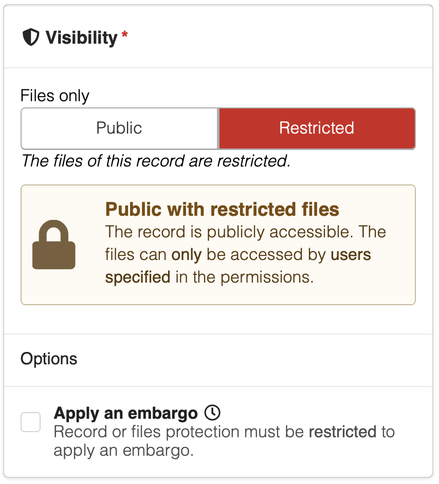 Restricted option