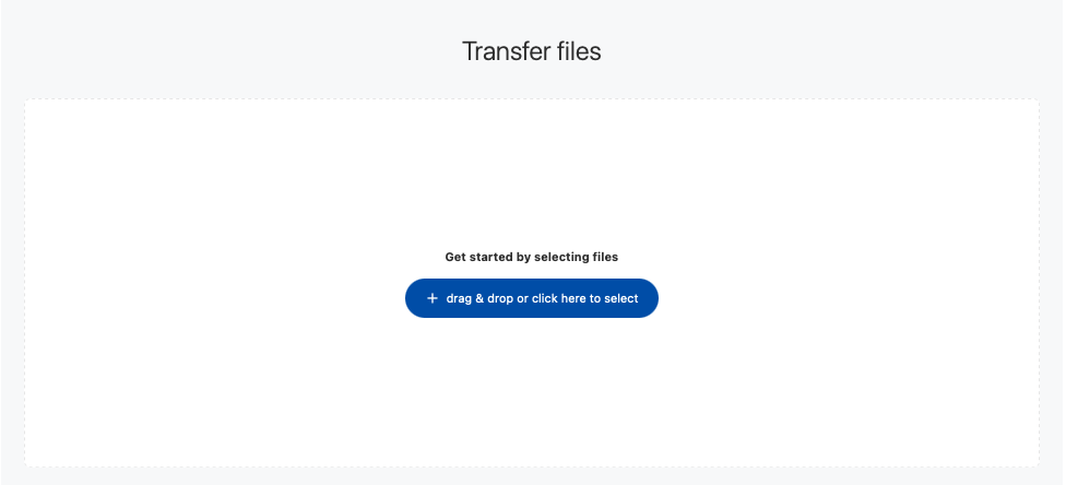 Drag and drop files into SURFfilesender