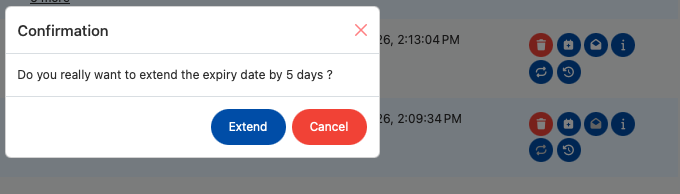 Extending the expiration date of a transfer in SURFfilesender